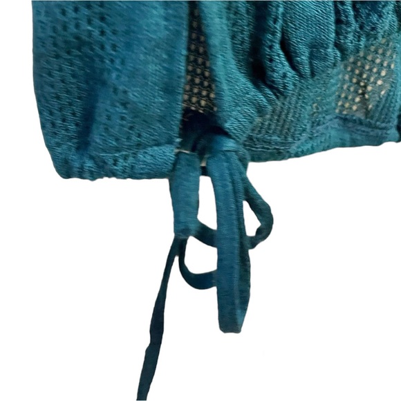 DKNY Jeans Blue Crochet Knit Mesh Sleeveless Top - Picture 4 of 4